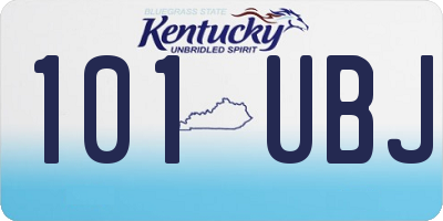 KY license plate 101UBJ