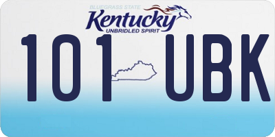 KY license plate 101UBK