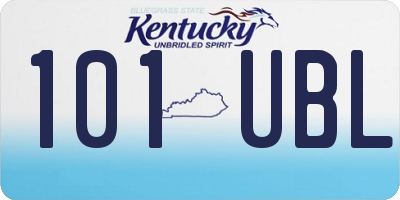KY license plate 101UBL
