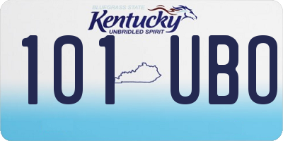 KY license plate 101UBO