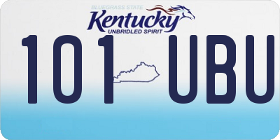 KY license plate 101UBU