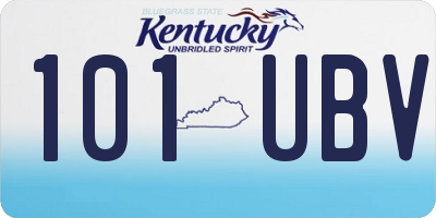 KY license plate 101UBV