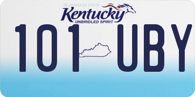 KY license plate 101UBY
