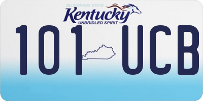 KY license plate 101UCB