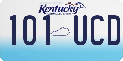 KY license plate 101UCD