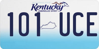 KY license plate 101UCE