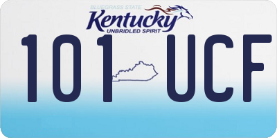 KY license plate 101UCF