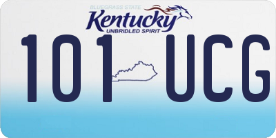 KY license plate 101UCG