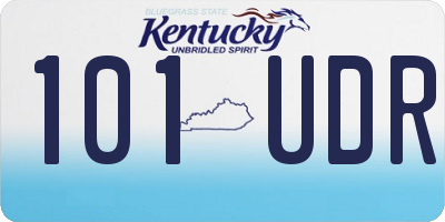 KY license plate 101UDR