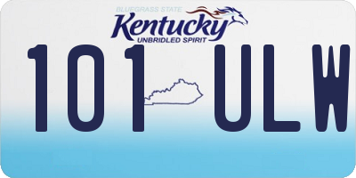 KY license plate 101ULW