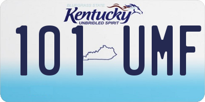 KY license plate 101UMF