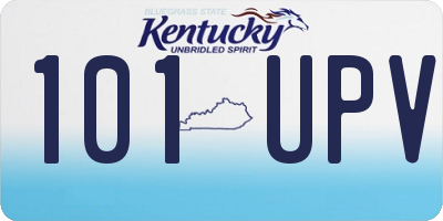 KY license plate 101UPV