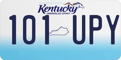 KY license plate 101UPY