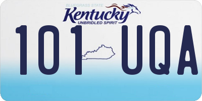 KY license plate 101UQA