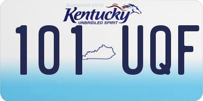 KY license plate 101UQF