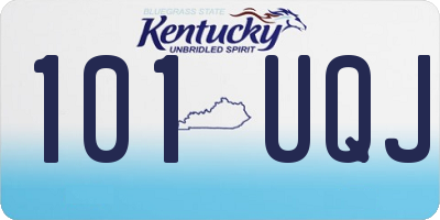 KY license plate 101UQJ
