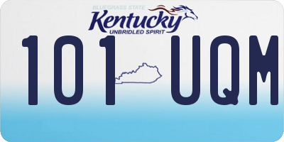 KY license plate 101UQM