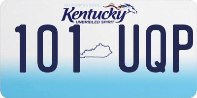 KY license plate 101UQP