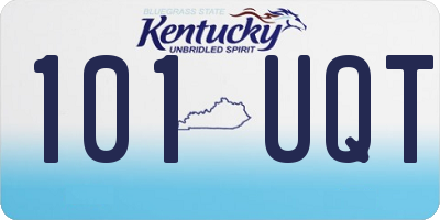 KY license plate 101UQT