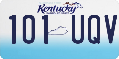 KY license plate 101UQV