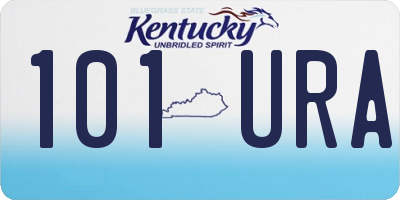 KY license plate 101URA