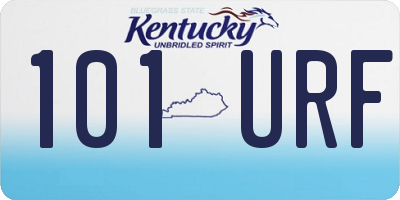 KY license plate 101URF