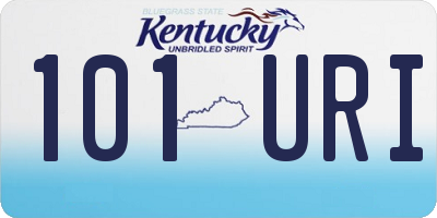 KY license plate 101URI
