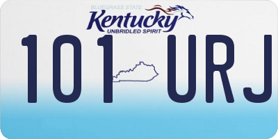 KY license plate 101URJ