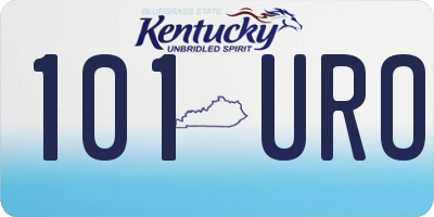 KY license plate 101URO