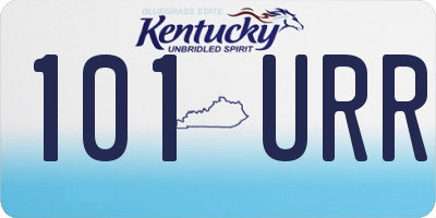 KY license plate 101URR