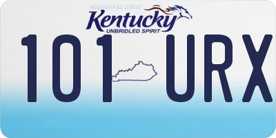 KY license plate 101URX