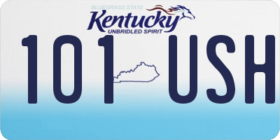 KY license plate 101USH