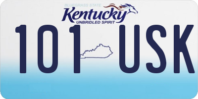 KY license plate 101USK