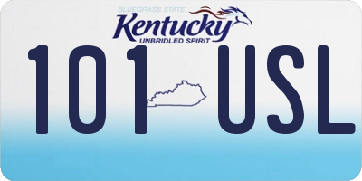 KY license plate 101USL
