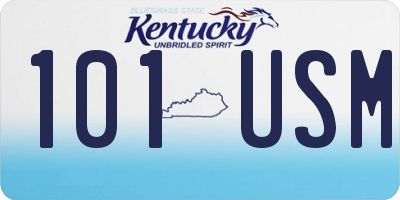 KY license plate 101USM