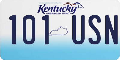 KY license plate 101USN