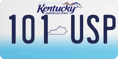 KY license plate 101USP