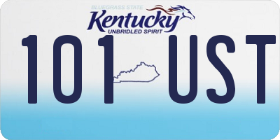 KY license plate 101UST