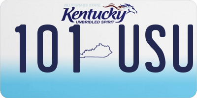 KY license plate 101USU