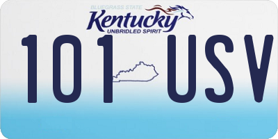 KY license plate 101USV