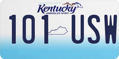 KY license plate 101USW