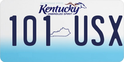 KY license plate 101USX