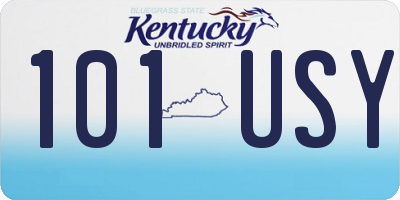 KY license plate 101USY
