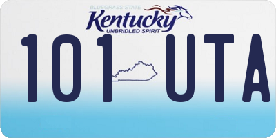 KY license plate 101UTA