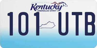 KY license plate 101UTB