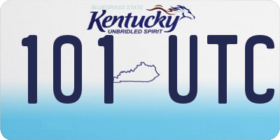 KY license plate 101UTC
