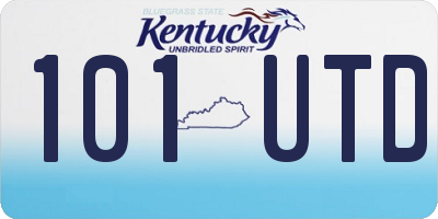 KY license plate 101UTD