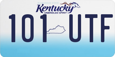 KY license plate 101UTF