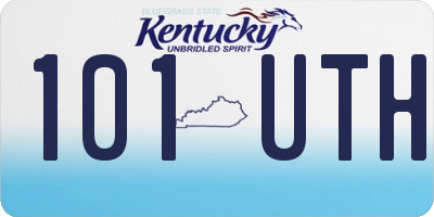 KY license plate 101UTH