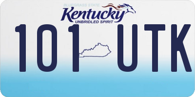 KY license plate 101UTK
